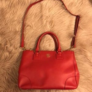 Tory Burch carnival red Robinson bag large